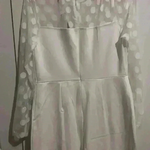 Love X Design size L white pantsuit w polka dot detailing, great for bride! NWT - Picture 4 of 12